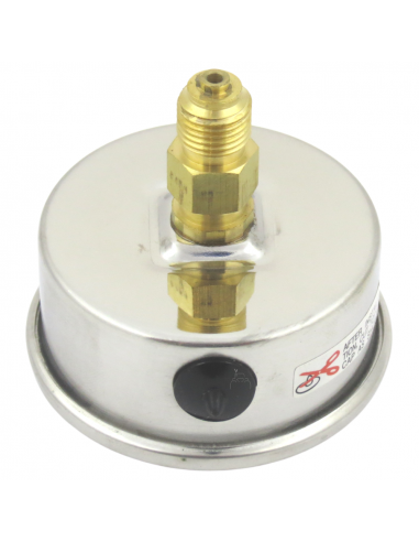 Manómetro Glicerina Inox. Dia. 63 mm 0-60 Bar Post 1/4