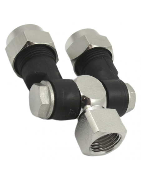 Portaboquillas doble articulado rosca hembra1/4" fumigación