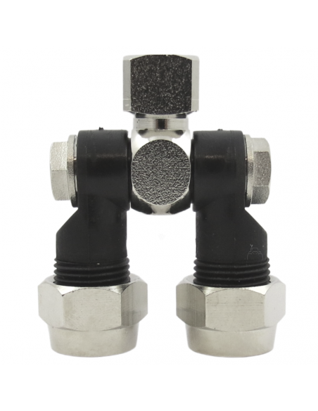 Portaboquillas doble articulado rosca hembra1/4" fumigación