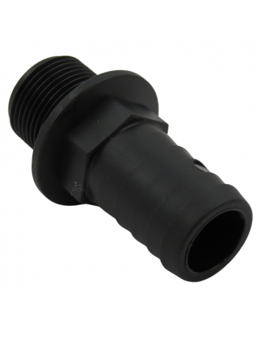 Racor Recto Rosca Macho 3/4- 25 mm plástico
