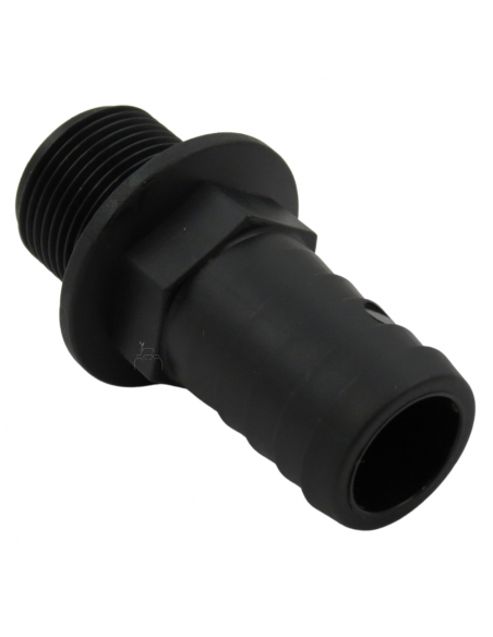 Racor Recto Rosca Macho 3/4- 25 mm plástico
