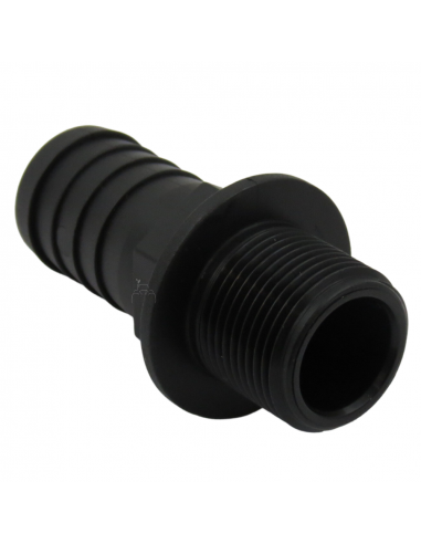 Racor Recto Rosca Macho 3/4- 25 mm plástico