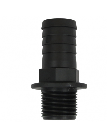 Racor Recto Rosca Macho 3/4- 25 mm plástico