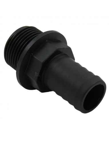 Racor Recto Rosca Macho 3/4- 25 mm plástico