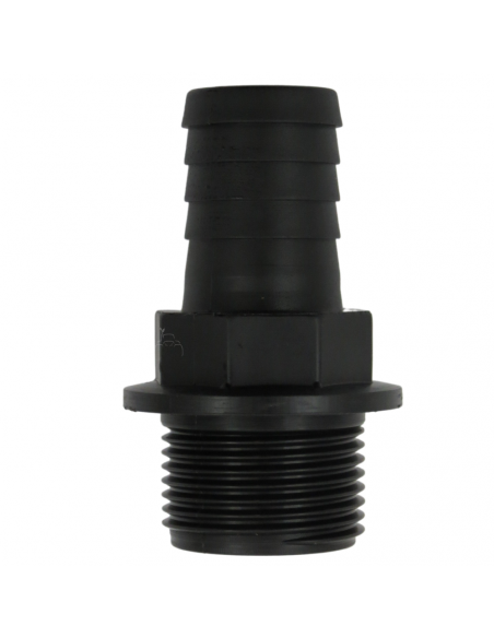 Racor Recto Rosca Macho 3/4- 25 mm plástico