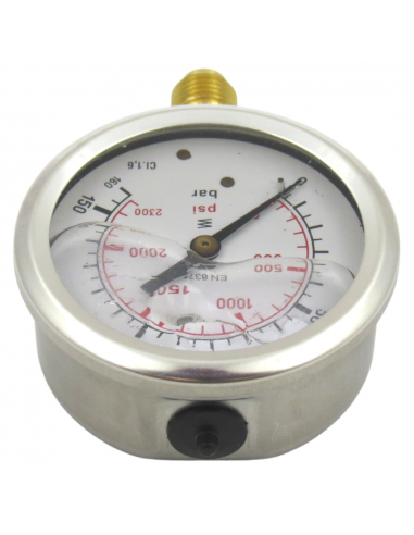 Manómetro vertical 1/4" 0-160 Bar 03318380