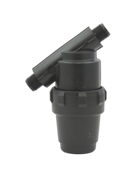 Filtro inclinado en línea rosca macho 1/2" 100 Mesh