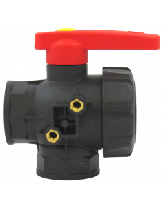 Válvula de bola 3 vías de flujo continuo 1"1/4