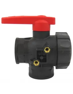 Válvula de bola 3 vías de flujo interrumpido 1"1/4