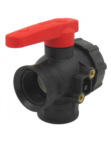 Válvula de bola 3 vías de flujo interrumpido 1"1/4