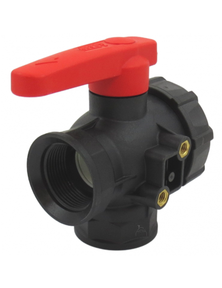 Válvula de bola 3 vías de flujo interrumpido 1"1/4