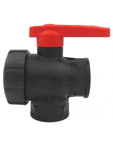 Válvula de bola 3 vías de flujo interrumpido 1"1/4