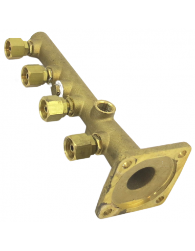 Columna latón 4 salidas  para pulverizadores fumigación