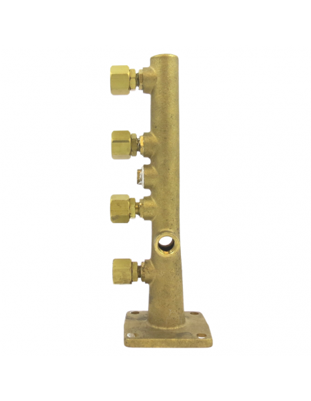 Columna latón 4 salidas  para pulverizadores fumigación