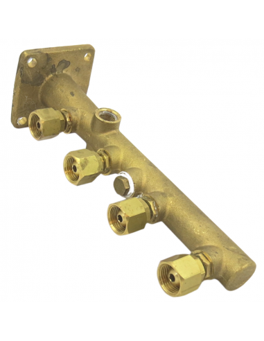 Columna latón 4 salidas  para pulverizadores fumigación