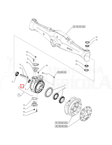 Casquillo Ø 45 x 50 x 30 mm New Holland, Ford, Steyr