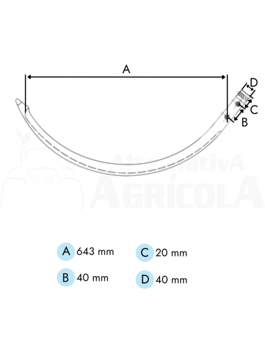 Aguja empacadora Welger AP730 y AP830 reforzada