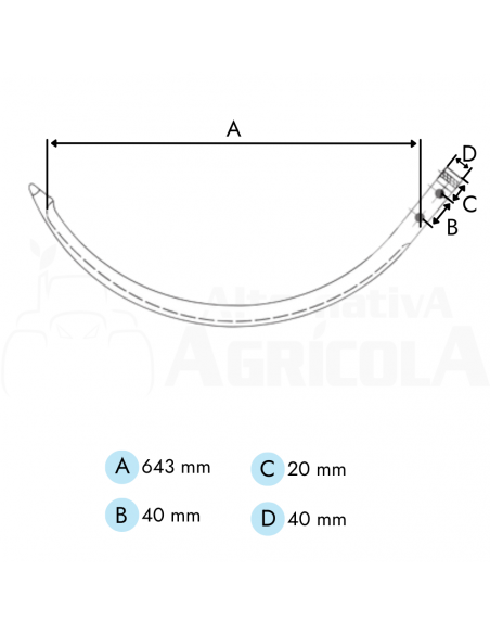Aguja empacadora Welger AP730 y AP830 reforzada