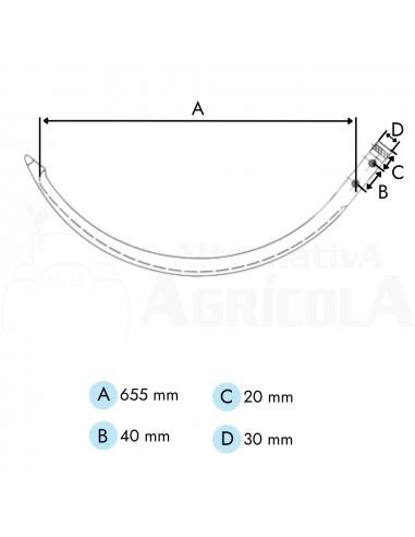 Aguja para empacadoras Welger 1122220412