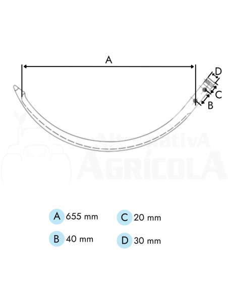 Aguja para empacadoras Welger 1122220412