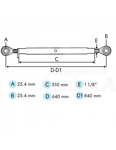 Tercer punto Cat-2ª 640 - 840 mm TL3003022GP