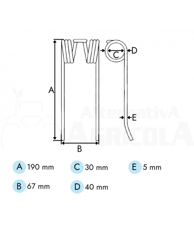 Muelle recoger pick up empacadora Welger