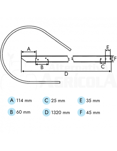 Chapa recogedor pick up empacadora Welger