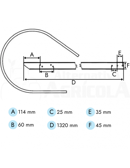 Chapa recogedor pick up empacadora Welger
