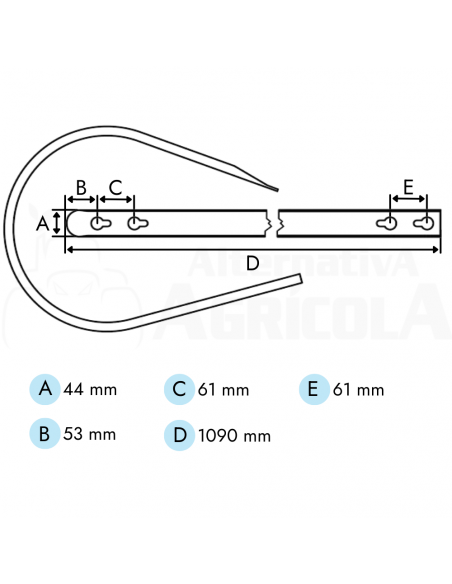 Chapa recogedor pick up empacadora Welger