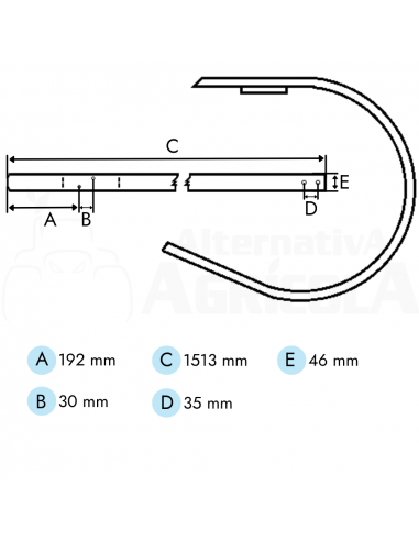 Chapa pick up recogedor empacadora Welger varios modelos 1115420501