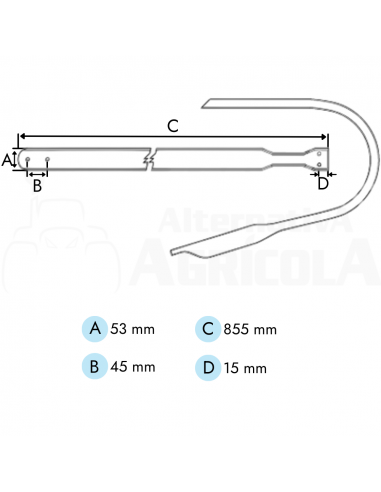 Chapa recogedor pick up rotoempacadora John Deere