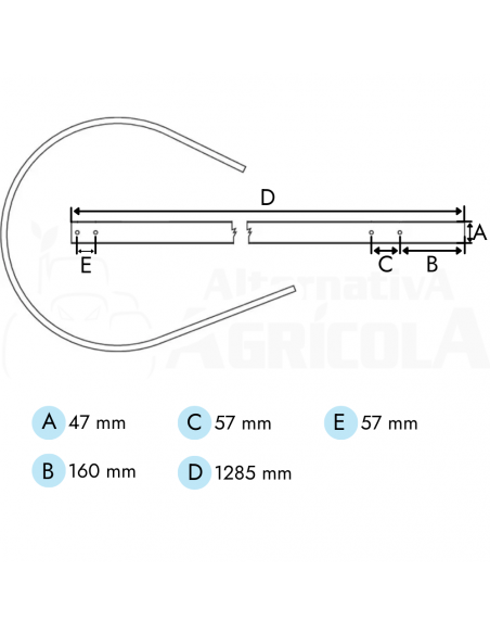 Chapa recogedor pick up empacadora John Deere E41839