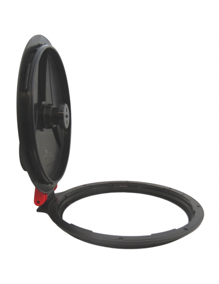 Tapa abatible Ø462mm con bloqueo y válvula flotante