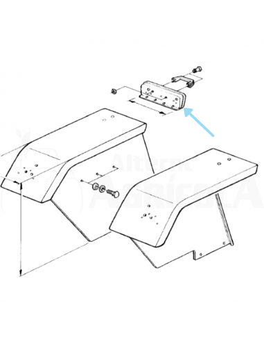 Soporte mango y piloto delantero 488 mm John Deere L34307
