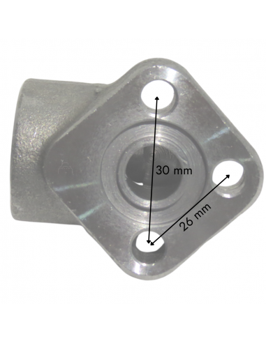 Brida en codo rosca hembra 1/2" para bombas hidráulicas