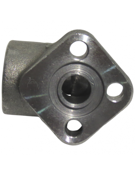 Brida en codo rosca hembra 1/2" para bombas hidráulicas