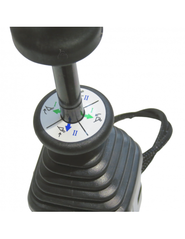 Joystick de 2 pulsadores con palanca 4 funciones para sirgas con bloqueo