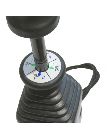 Joystick de 2 pulsadores con palanca 4 funciones para sirgas con bloqueo