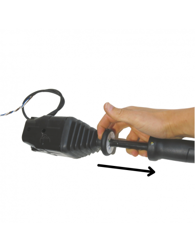 Joystick de 2 pulsadores con palanca 4 funciones para sirgas con bloqueo