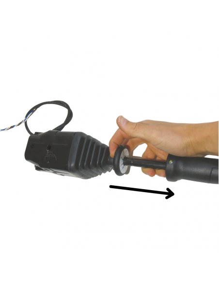 Joystick de 2 pulsadores con palanca 4 funciones para sirgas con bloqueo