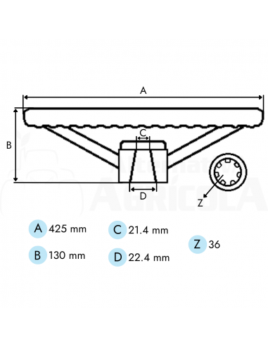 Volante de dirección John Deere AL28458