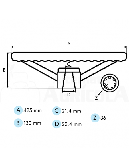 Volante de dirección John Deere AL28458