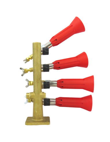 Columna 4 salidas con pulverizador regulable turbo con módulo antigota