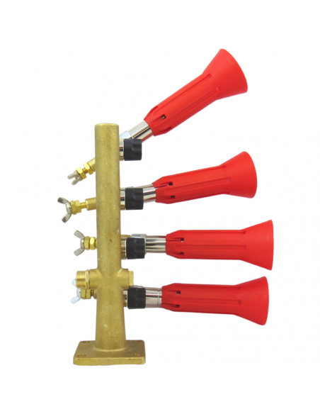 Columna 4 salidas con pulverizador regulable turbo con módulo antigota