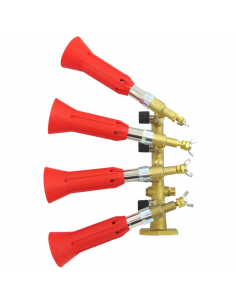 Columna 4 salidas con pulverizador regulable turbo con módulo antigota