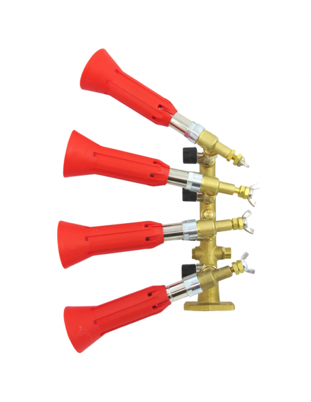Columna 4 salidas con pulverizador regulable turbo con módulo antigota