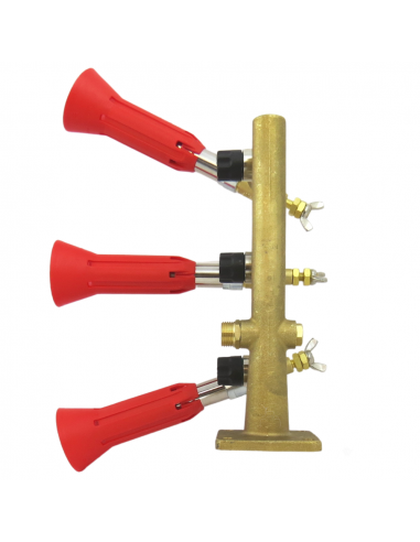 Columna 3 salidas con pulverizador regulable y módulo antigota