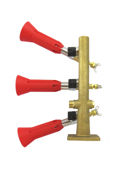 Columna 3 salidas con pulverizador regulable y módulo antigota