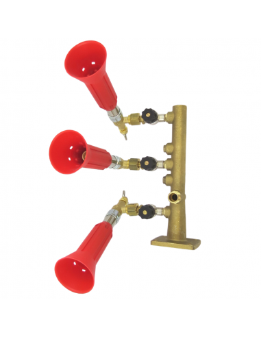 Columna 3 salidas con pulverizador regulable y módulo antigota