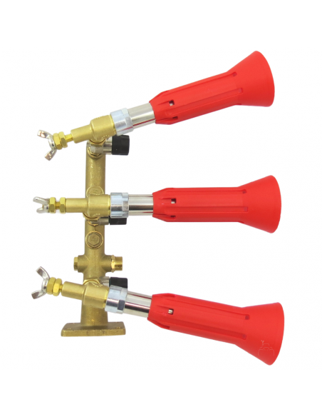 Columna 3 salidas con pulverizador regulable y módulo antigota